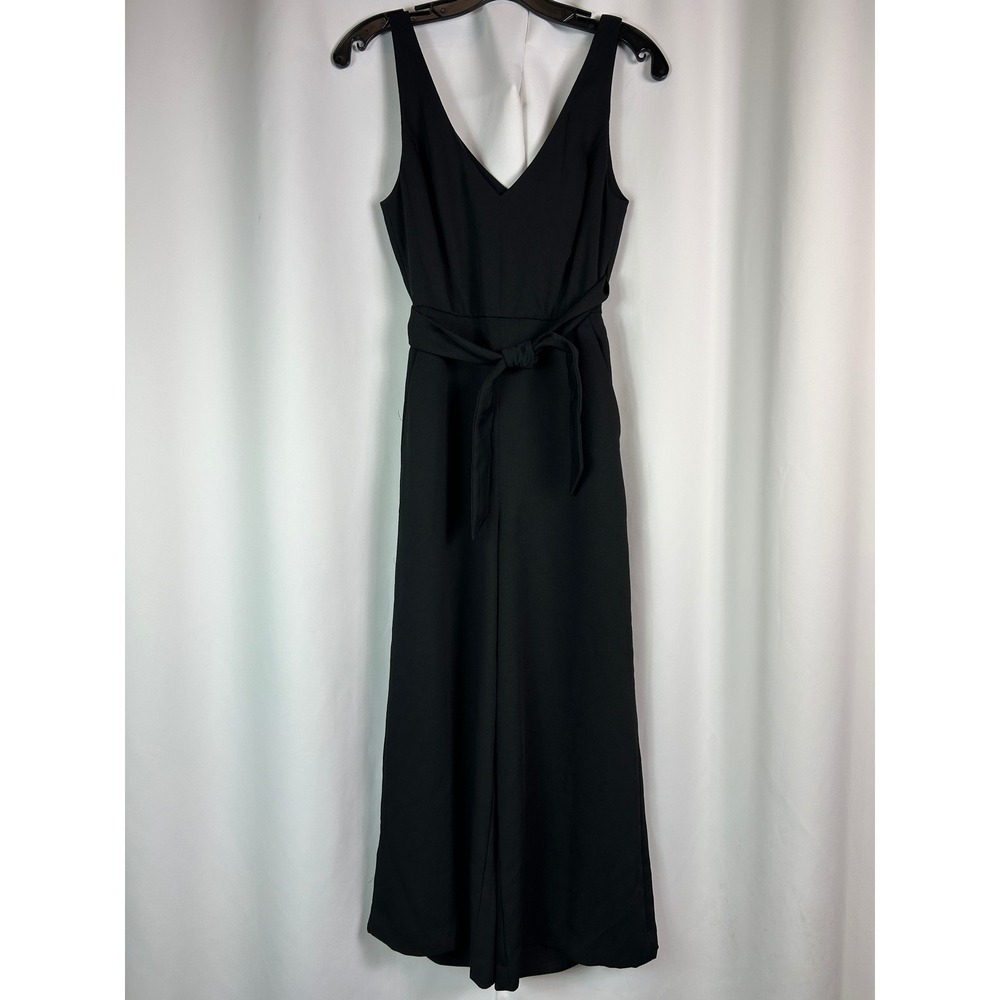 Wilfred Black Sleeveless Cutout Jumpsuit Wide Leg Minimalist Cocktail Party 0